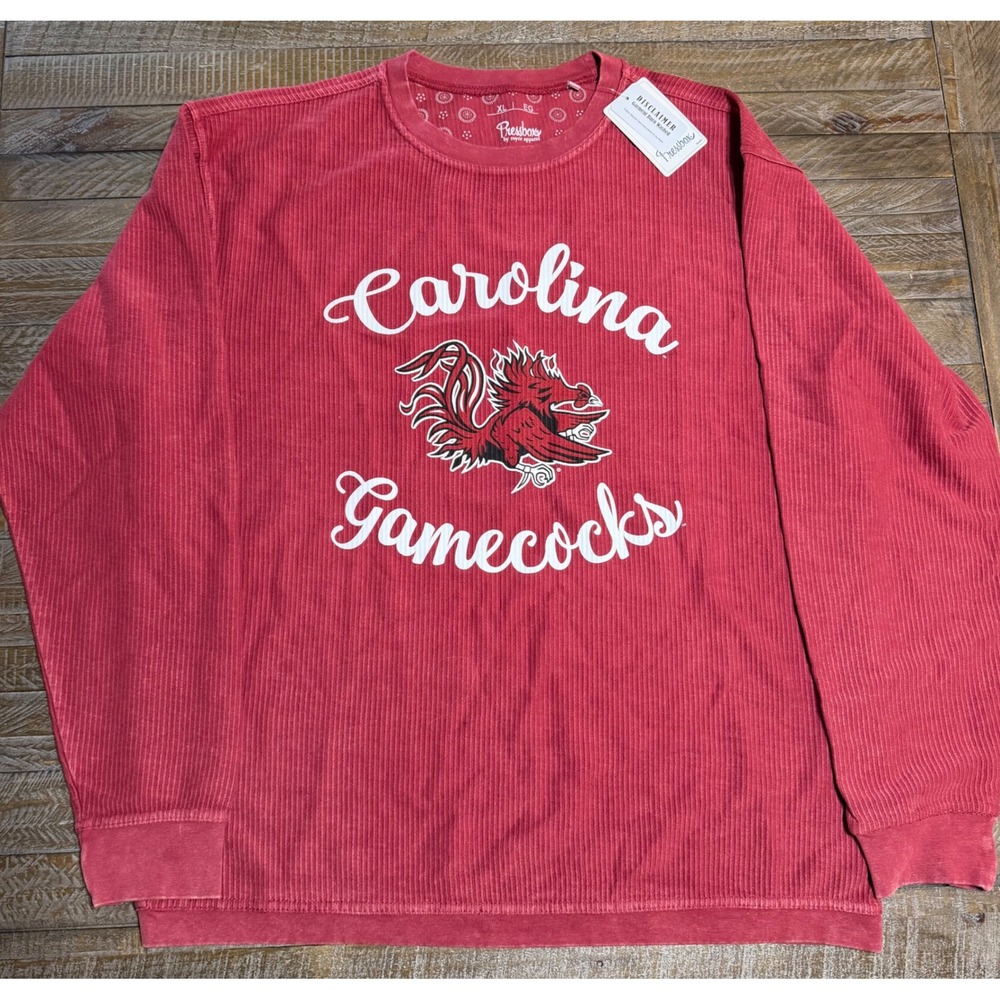 Pressbox South Carolina Gamecocks Sweatshirt Women XL Red NWT Corded Thumbhole